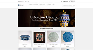 web de tienda de cerámica desarrollada por www.arian.es